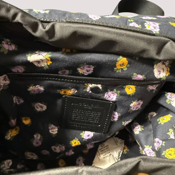 Coach Black Nylon Backpack / Vintage Rose Lining / Purse Protector Bag - Picture 5 of 12